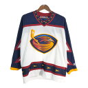 カナダ製 NHL アトランタ・スラッシャーズ ユニフォーム プロチーム ホッケー ホワイト(メンズ M)中古 古着 T8809(4)