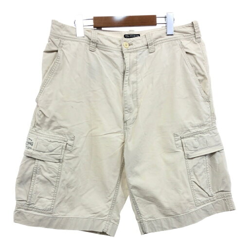 POLO JEANS ポロジーンズ カーゴ ショートパンツ ラルフローレン アイボリー(メンズ W34)中古 古着 T8822 POLO JEANS ポロジーンズ カーゴ ショートパンツ ラルフローレン アイボリー(メンズ W34)中古 古着 T8822