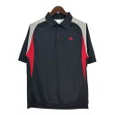 adidas アディダス ポロシャツ スポーツ ワンポイントロゴ ブラック(メンズ M相当)中古 古着 T9178