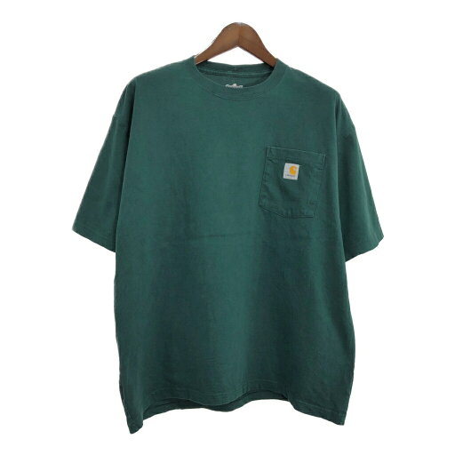 Carhartt カーハート ポケットTシャツ グリーン(メンズ L)中古 古着 T9201 Carhartt カーハート ポケットTシャツ グリーン(メンズ L)中古 古着 T9201