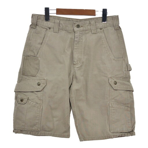 Carhartt カーハート カーゴ ショートパンツ ベージュ(メンズ 32)中古 古着 T9387 Carhartt カーハート カーゴ ショートパンツ ベージュ(メンズ 32)中古 古着 T9387