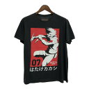 NARUTO Shippuden ナルト疾風伝 はたけカカシ 半袖Tシャツ アニメ キャラクター ブラック(メンズ L)中古 古着 T9579