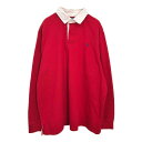 Polo by Ralph Lauren ポロ ラルフローレン ラガーシャツ ポロシャツ レッド(メンズ XXL)中古 古着 T9681