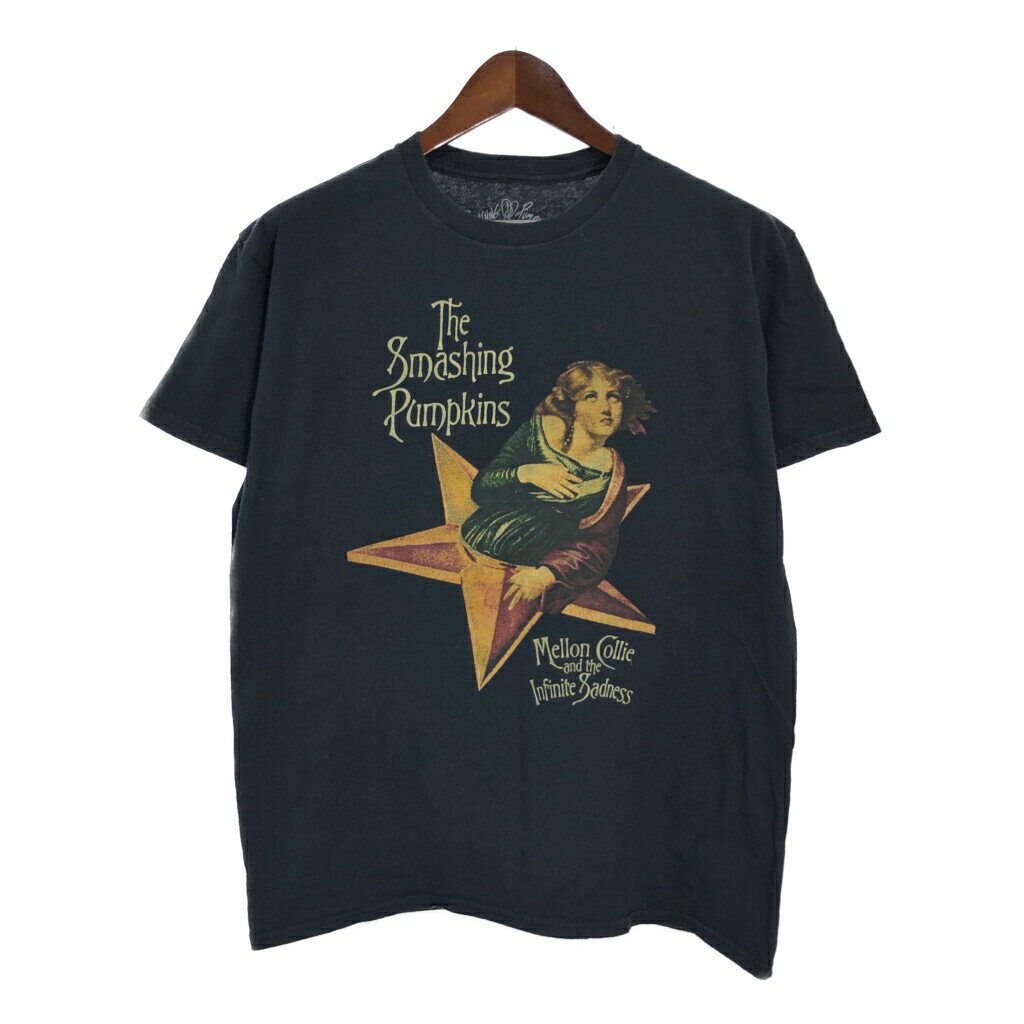 The Smashing Pumpkins スマッシング・パンプキンズ 半袖Tシャツ バンド ブラック(メンズ L)中古 古着 T9878