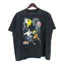 NARUTO Shippuden ナルト疾風伝 半袖Tシャツ アニメ キャラクター ブラック(メンズ XL相当)中古 古着 T9969