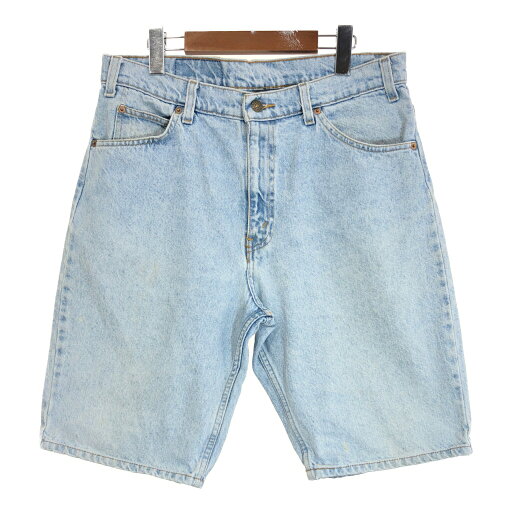 90年代 Levi's リーバイス 550 デニム ショートパンツ オレンジタブ ブルー(メンズ W34)中古 古着 T9986 90年代 Levi's リーバイス 550 デニム ショートパンツ オレンジタブ ブルー(メンズ W34)中古 古着 T9986