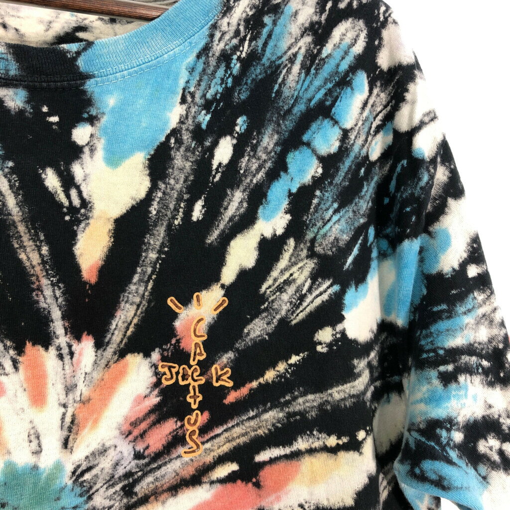 TRAVIS SCOTT トラヴィス・スコット CACTUS JACK 半袖Tシャツ タイダイ マルチカラー(メンズ XL相当)中古 古着 U0039