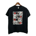 NARUTO Shippuden ナルト疾風伝 半袖Tシャツ アニメ キャラクター ブラック(メンズ L)中古 古着 U0064