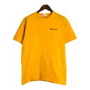 Champion チャンピオン ワンポイントロゴ 半袖Tシャツ イエロー(メンズ LARGE)中古 古着 U0094