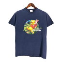 Disney ディズニー くまのプーさん 半袖Tシャツ キャラクター ネイビー(メンズ S相当)中古 古着 U0230