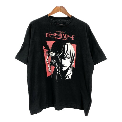 デスノート DEATH NOTE 半袖Tシャツ アニメ キャラクター ブラック(メンズ XXL相当)中古 古着 U0672 デスノート DEATH NOTE 半袖Tシャツ アニメ キャラクター ブラック(メンズ XXL相当)中古 古着 U0672