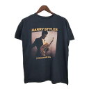 HARRY STYLES ツアーTシャツ ブラック(メンズ LARGE)中古 古着 U0842