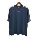 adidas アディダス ワンポイントロゴ Tシャツ スポーツ ネイビー(メンズ L)中古 古着 U0896(4)
