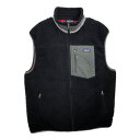 patagonia パタゴニア Retro-X レトロX フリースベスト アウトドア ブラック(メンズ XL)中古 古着 U1110