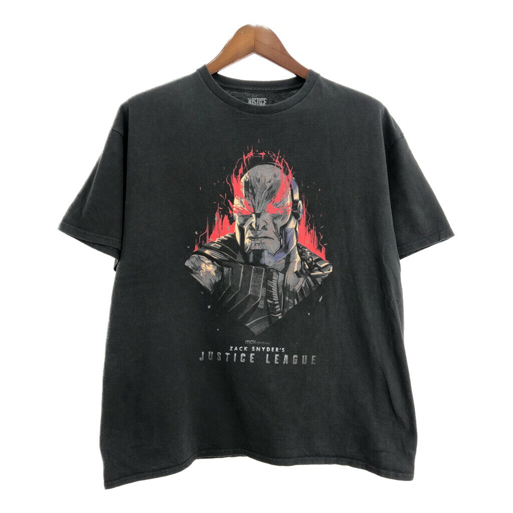 JUSTICE LEAGUE ジャスティス・リーグ Tシャツ ムービー ブラック(メンズ XL)中古 古着 U1504