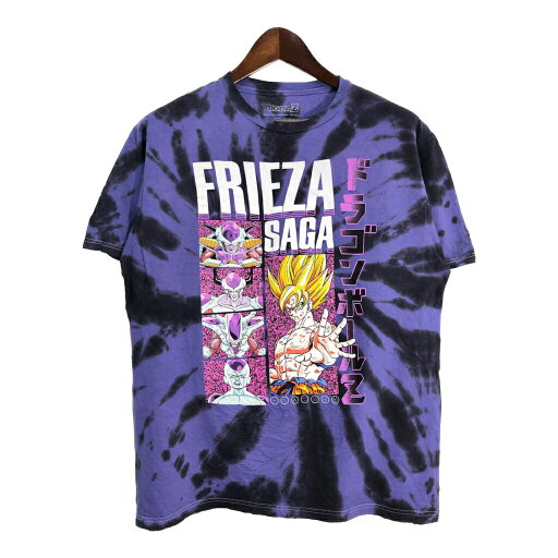 ドラゴンボールZ 孫悟空/フリーザ Tシャツ アニメ キャラクター タイダイ パープル(メンズ L)中古 古着 U1578 ドラゴンボールZ 孫悟空/フリーザ Tシャツ アニメ キャラクター タイダイ パープル(メンズ L)中古 古着 U1578