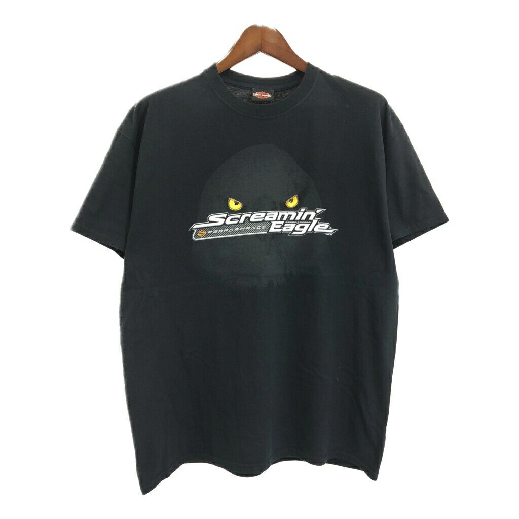 HARLEY DAVIDSON ハーレーダビッドソン Tシャツ ブラック(メンズ XL相当)中古 古着 U1655