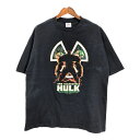00年代 MARVEL マーベル Incredible Hulk インクレディブル・ハルク 半袖Tシャツ ムービー キャラクター(メンズ XL)中古 古着 U1673