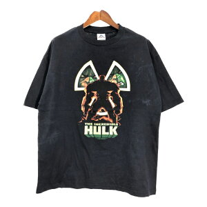 00年代 MARVEL マーベル Incredible Hulk インクレディブル・ハルク 半袖Tシャツ ムービー キャラクター(メンズ XL)中古 古着 U1673