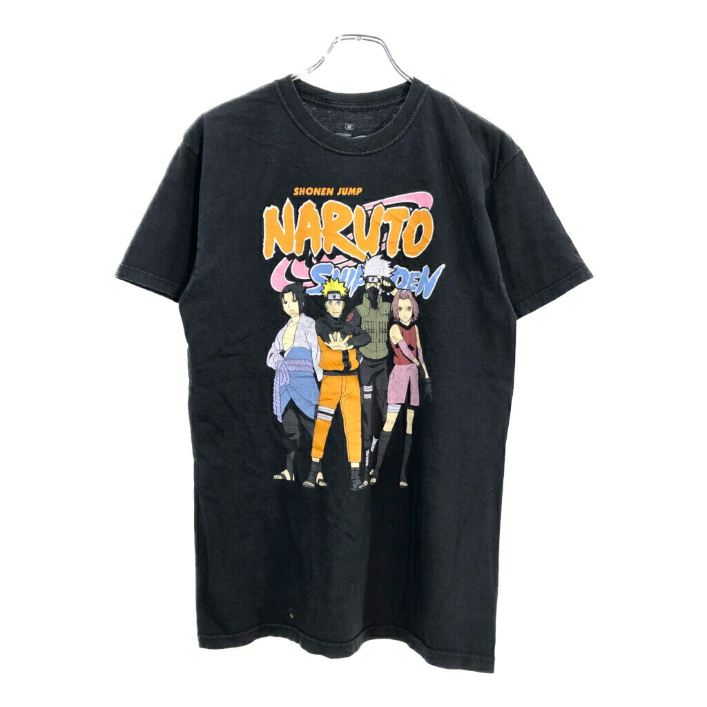 NARUTO Shippuden ナルト疾風伝 Tシャツ アニメ キャラクター ブラック(メンズ M)中古 古着 U1699