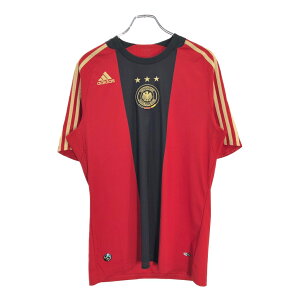 00年代 adidas アディダス サッカー ドイツ代表 ユニフォーム ゲームシャツ プロチーム レッド(メンズ M相当)中古 古着 U1732