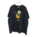 NARUTO Shippuden ナルト疾風伝 うずまきナルト Tシャツ アニメ キャラクター ブラック(メンズ 2XL)中古 古着 U1754