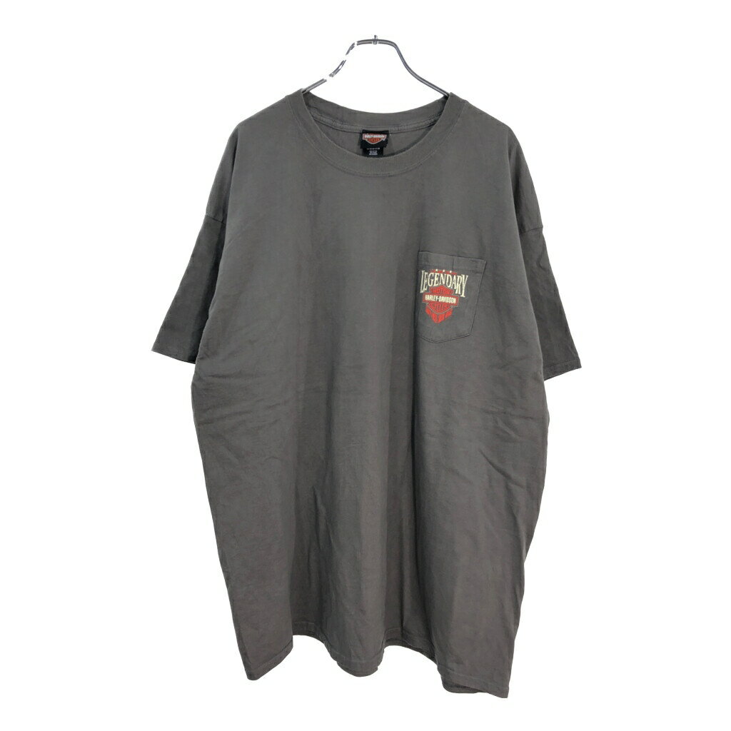 HARLEY DAVIDSON ハーレーダビッドソン モーターサイクル Tシャツ グレー(メンズ 3XL)中古 古着 U1760