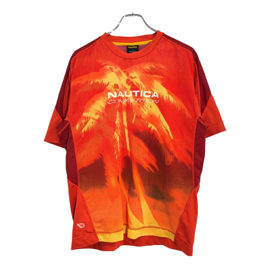 NAUTICA ノーティカ メッシュ Tシャツ オレンジ(メンズ L)中古 古着 U1767