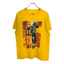 NARUTO Shippuden ナルト疾風伝 うずまきナルト/はたけカカシ Tシャツ アニメ キャラクター イエロー(メンズ M)中古 古着 U1803