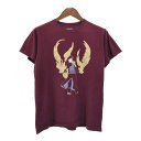 NARUTO Shippuden ナルト疾風伝 我愛羅 半袖Tシャツ アニメ キャラクター ワインレッド(メンズ M)中古 古着 U2163(4)