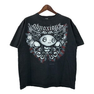 00年代 FAMILY GUY ファミリー・ガイ パロディ 半袖Tシャツ アニメ キャラクター ブラック(メンズ XL)中古 古着 U2330