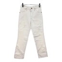 デッドストック 90年代 USA製 Wrangler ラングラー 936WHI デニムパンツ ホワイト(メンズ W30 L32)中古 古着 U2670(4)