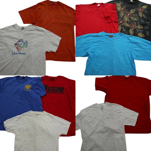 古着卸 まとめ売り ~90s オールド シングル 半袖Tシャツ 10枚セット (メンズ XL ) 大判プリント ヘインズ 無地 中古 古着 NA2410 古着卸 まとめ売り ~90s オールド シングル 半袖Tシャツ 10枚セット (メンズ XL ) 大判プリント ヘインズ 無地 中古 古着 NA2410