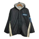 90年代 adidas アディダス 中綿 ナイロンジャケット スポーツ ブラック(メンズ M)中古 古着 U3064