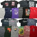 古着卸 まとめ売り カラーmix プリント 半袖Tシャツ 20枚セット (メンズ XL ) ボブマリー バンT ヒロアカ タイダイ柄 中古 古着 NA4135(4)
