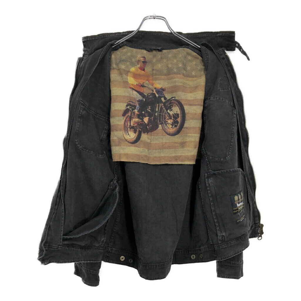Barbour バブアー INTERNATIONAL Steve McQueen Collection ライダースジャケット ブラック(メンズ S)中古 古着 U3809