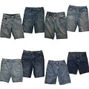 古着卸 まとめ売り リーバイス 品番MIX デニム ショートパンツ 8枚セット (メンズ 31 /32 ) 569 501 405 インディゴブルー 中古古着 NA4555(4)