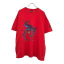 00年代 USA製 SPIDERMAN スパイダーマン 半袖Tシャツ ムービー キャラクター レッド(メンズ XL)中古 古着 U3882