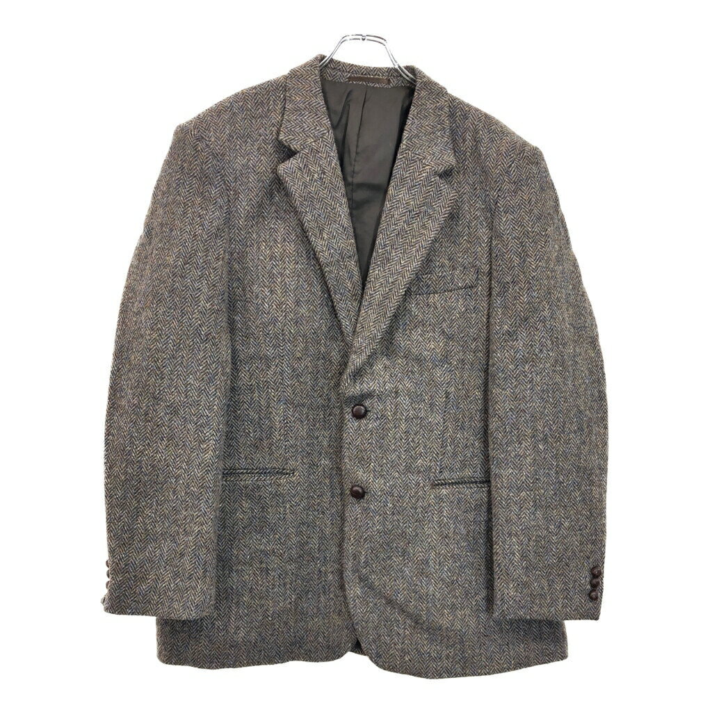 Harris Tweed ハリスツイード テーラードジャケット ブラウン(メンズ 42 L)中古 古着 U3945