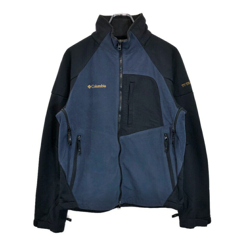 Columbia コロンビア TITANIUM フリースジャケット アウトドア ネイビー(メンズ M)中古 古着 U4077