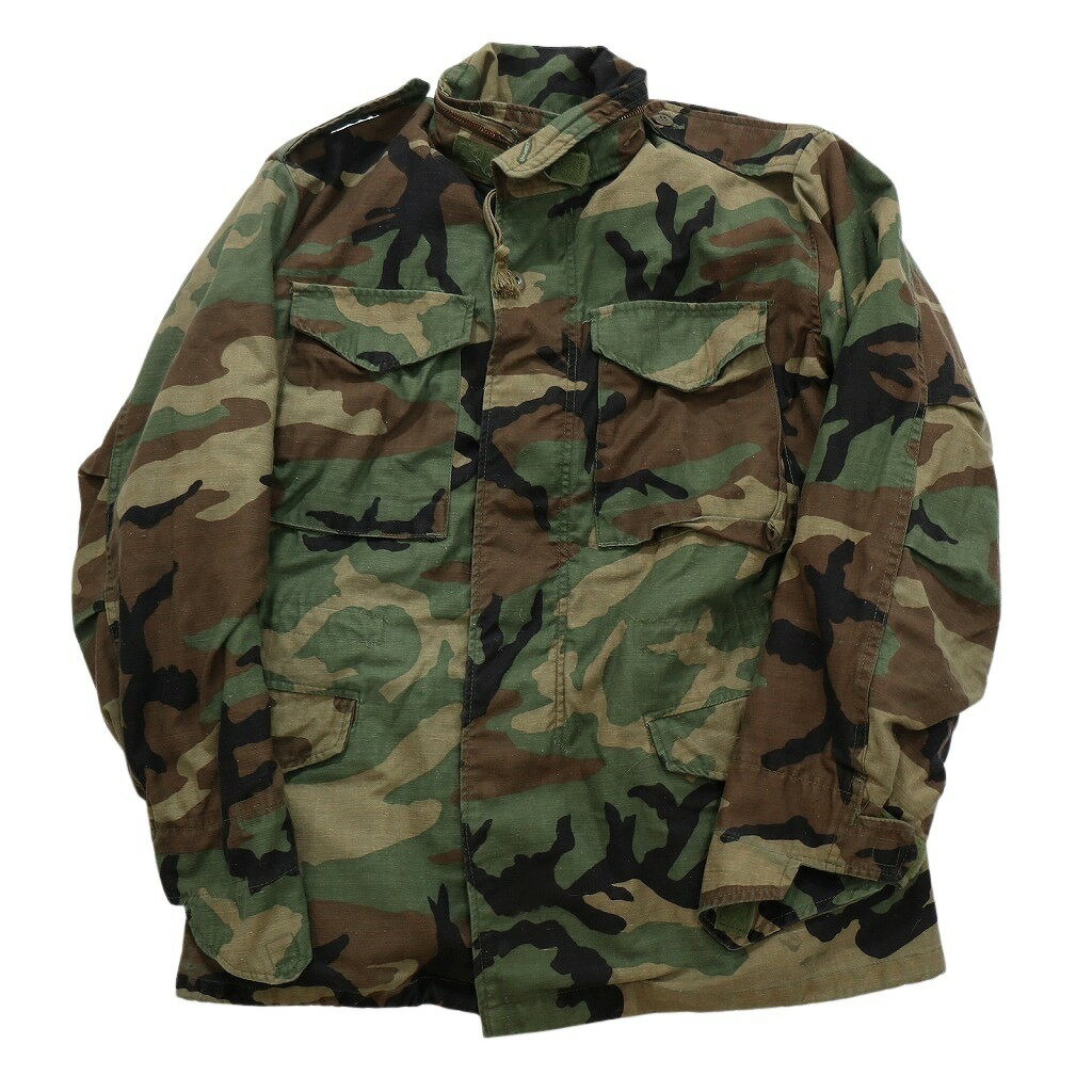 古着卸 まとめ売り 米軍実物 M-65 ジャケット 3rd ミリタリー 4枚セット (メンズ S ) ウッドランド エポレット 中古 古着 NA5120