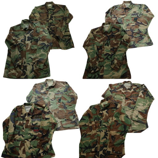 古着卸 まとめ売り 米軍実物 フィールドジャケット BDU ウッドランド ミリタリー 8枚セット (メンズ M ) ワッペン付き 中古 古着 NA5172 古着卸 まとめ売り 米軍実物 フィールドジャケット BDU ウッドランド ミリタリー 8枚セット (メンズ M ) ワッペン付き 中古 古着 NA5172