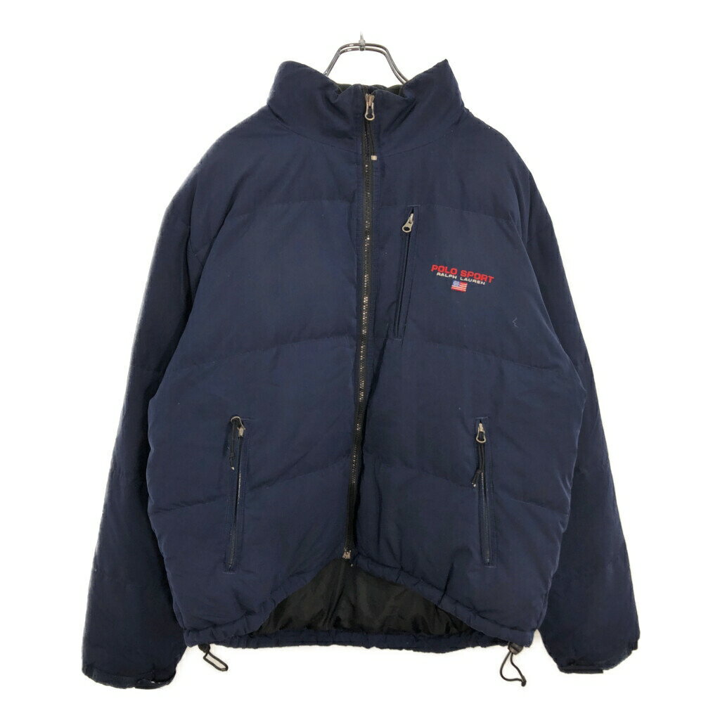 DESCRIPTION ブランドPOLO SPORT/ポロスポーツ ラルフローレン サイズ【サイズ】XL【実寸】 肩幅：約59cm着丈：約75cm身幅：約73cm袖丈：約67cm 主な素材表地 : ポリエステル裏地 : ポリエステル中綿 : ダウン 色ネイビー 仕様 裾ドローコード 状態 キズ：袖先、胸破れ：袖先特記事項：糸ほつれ、ステッチ抜け、ダウン抜け 商品管理番号U4266 ABOUT ITEM商品撮影時の照明やお使いのモニター・ブラウザ等ご覧いただく環境により実物と商品画像の色が多少異なる場合がございます。全てアメリカからの輸入品ですがブランドやアイテムによりそれぞれサイズ感が異なります。生地の伸縮や厚み等、測定に多少の誤差が生じる場合がございますが、表記サイズと合わせまして実寸値を記載させていただいておりますので必ずご確認ください。新品や未使用品と記載があるもの以外は全て中古品ですので、程度は異なりますが使用感がございます。状態は慎重に確認し商品説明や画像により記載しておりますが、全てを記載することは中古品の特性上困難です。ご不明な点やご質問がございましたらお気軽にお問い合わせください。