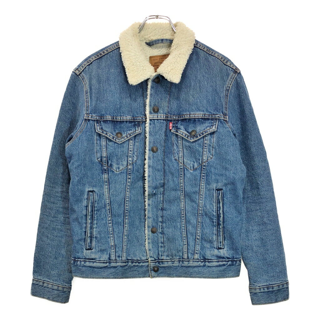 DESCRIPTION ブランドLevi's/リーバイス サイズ【サイズ】S【実寸】 肩幅：約46cm着丈：約59cm身幅：約52cm袖丈：約61cm 主な素材 色ブルー 仕様 裏地ボア 状態 汚れ：全体特記事項：変色、ボタン欠損 商品管理番号U4387 ABOUT ITEM商品撮影時の照明やお使いのモニター・ブラウザ等ご覧いただく環境により実物と商品画像の色が多少異なる場合がございます。全てアメリカからの輸入品ですがブランドやアイテムによりそれぞれサイズ感が異なります。生地の伸縮や厚み等、測定に多少の誤差が生じる場合がございますが、表記サイズと合わせまして実寸値を記載させていただいておりますので必ずご確認ください。新品や未使用品と記載があるもの以外は全て中古品ですので、程度は異なりますが使用感がございます。状態は慎重に確認し商品説明や画像により記載しておりますが、全てを記載することは中古品の特性上困難です。ご不明な点やご質問がございましたらお気軽にお問い合わせください。