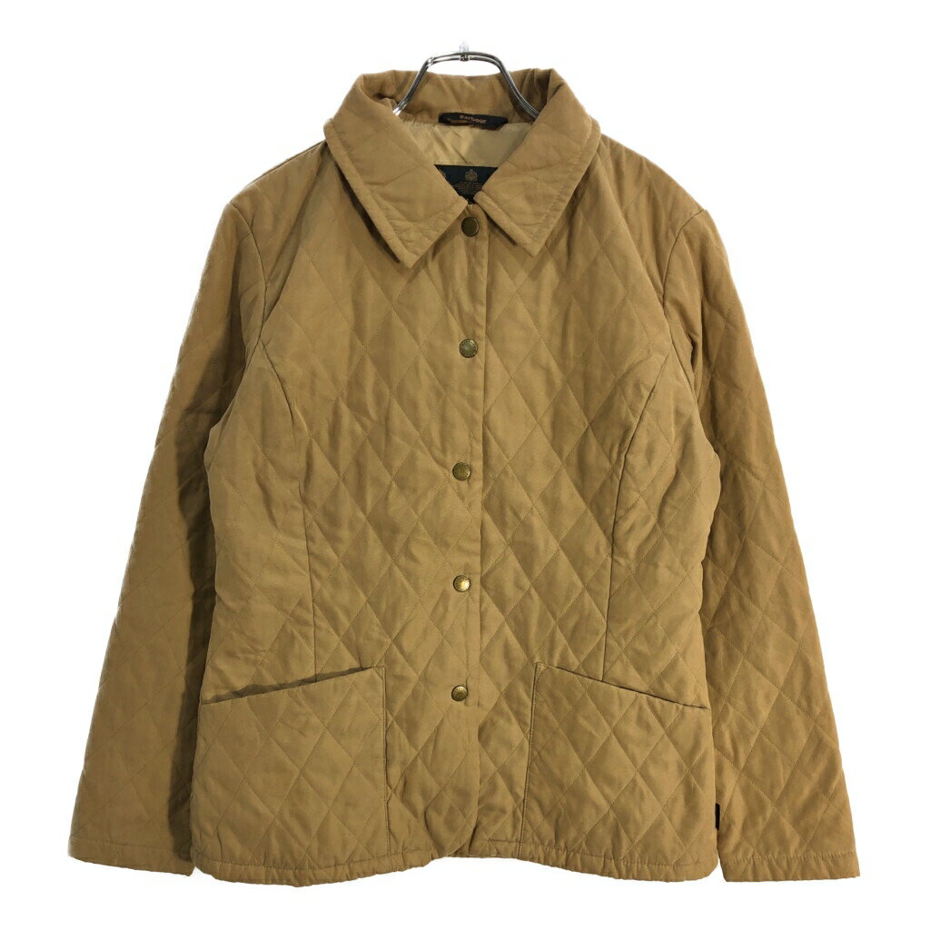 Barbour バブアー SHAPED MICROFIBRE QUILT SHORT キルティングジャケット ベージュ(レディース UK 10)中古 古着 U4497