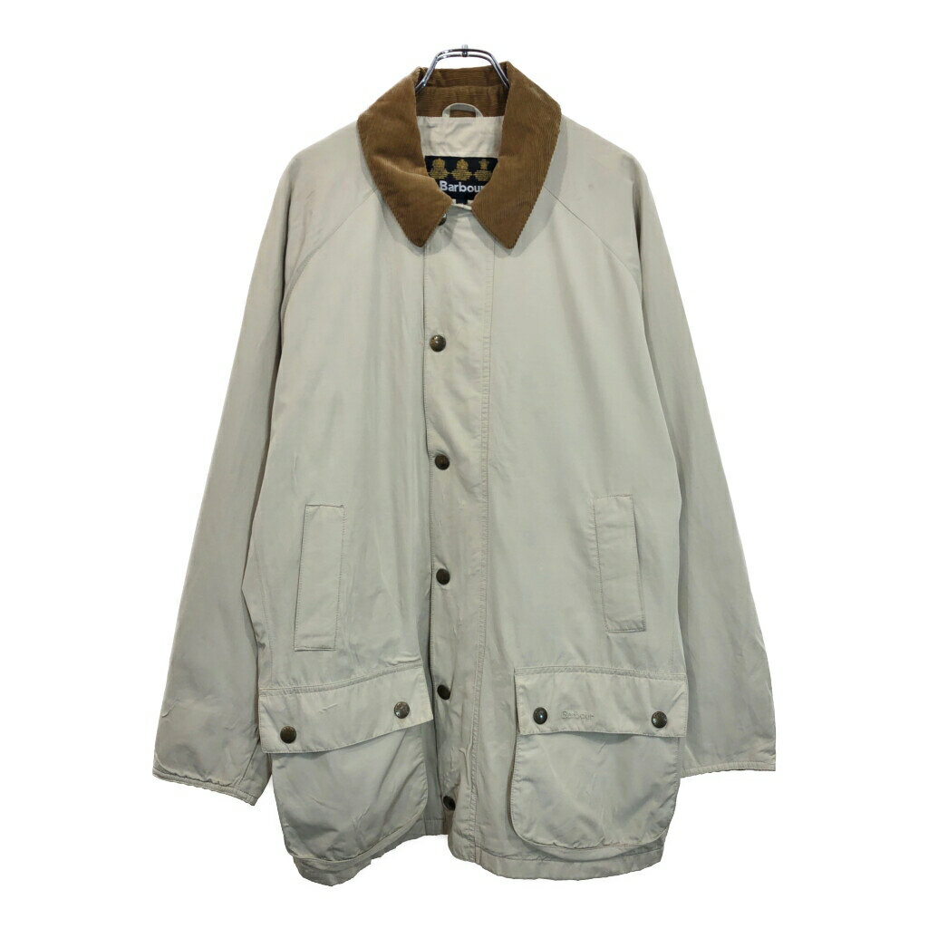 Barbour バブアー COTTON TOUCH BEAUFORT コットンタッチ・ビューフォートジャケット アイボリー(メンズ XL)中古 古着 U4538