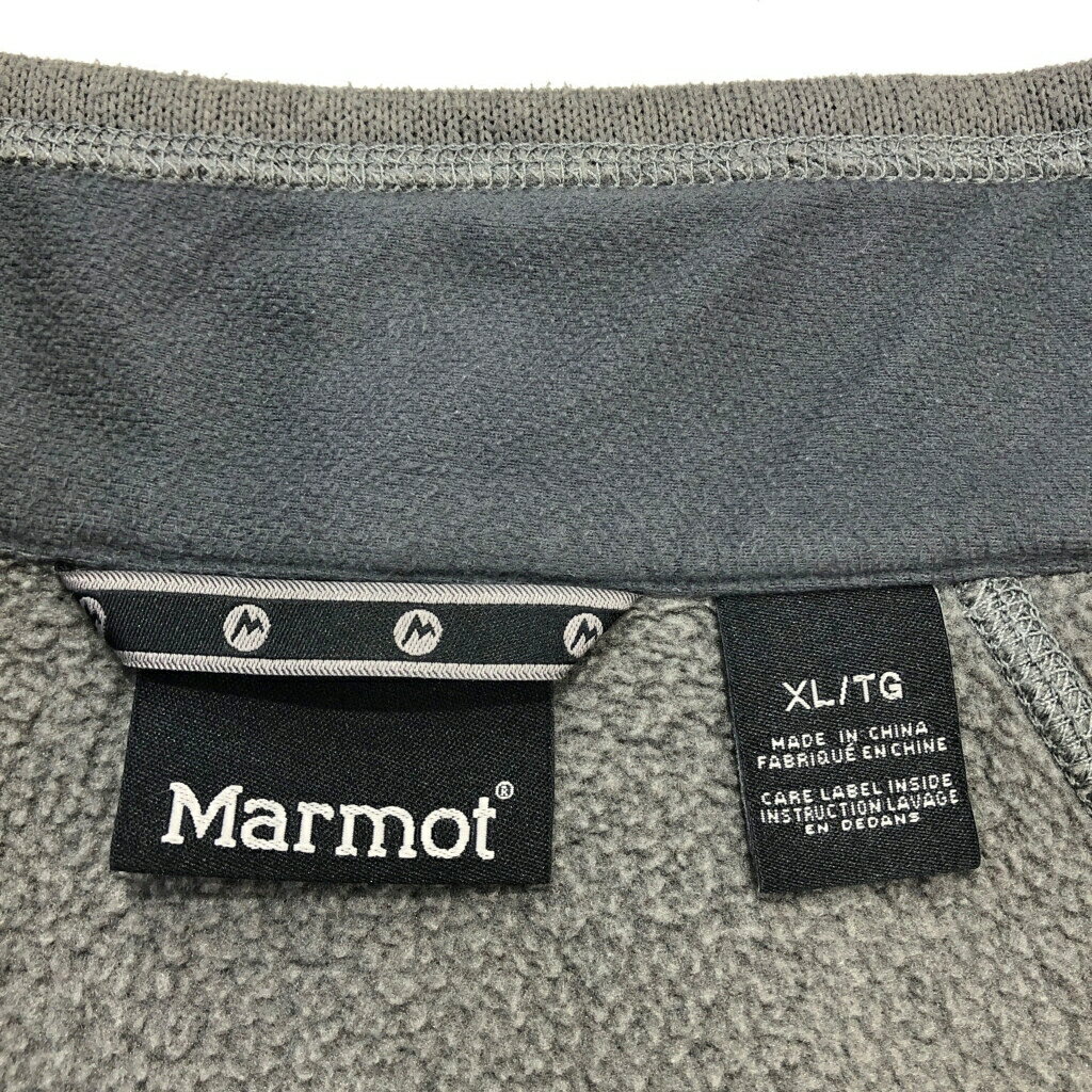 MARMOT マーモット ハーフジップ フリースジャケット アウトドア グレー(メンズ XL)中古 古着 U4575