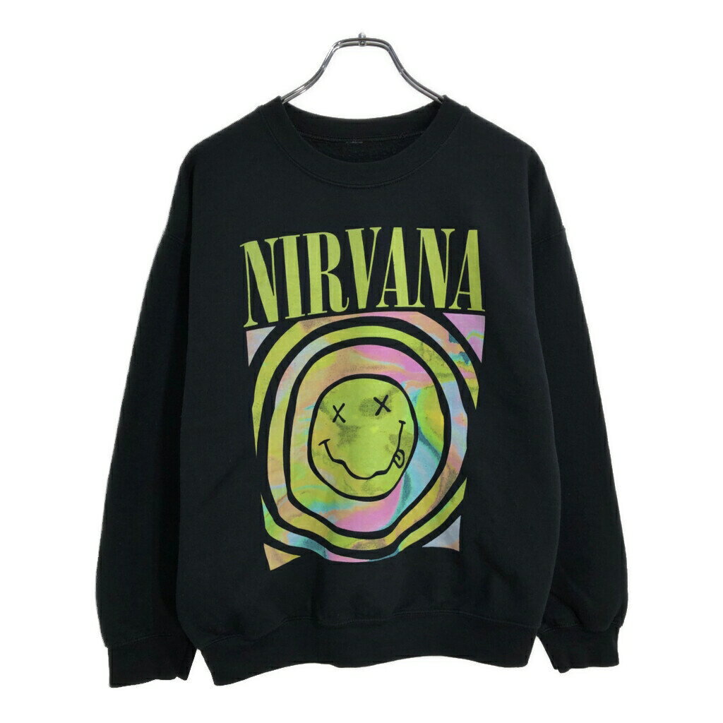 NIRVANA ニルヴァーナ スウェット バンド ブラック(メンズ M相当)中古 古着 U4886