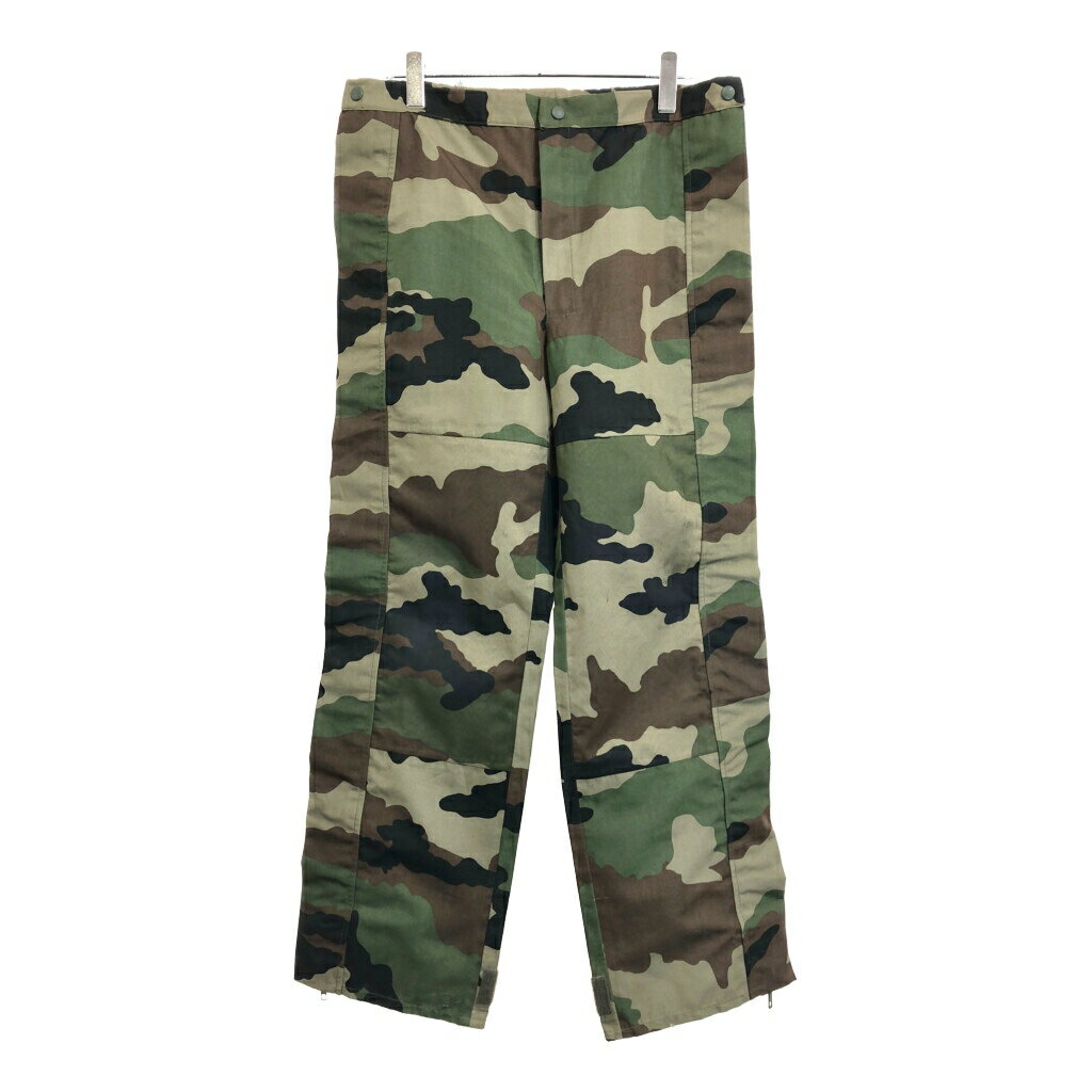 90年代 フランス軍 ウォータープルーフ フィールドパンツ ユーロ ミリタリー CCEカモ(メンズ 80C)中古 古着 U5288