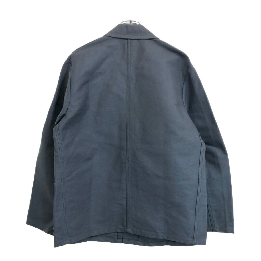 80年代 フランス製フレンチワーク モールスキン ワークジャケット グレー(メンズ M相当)中古 古着 U5398